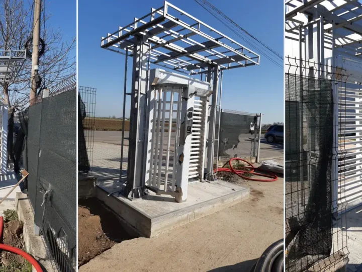 Turnichet de înălțime completă pe perimetrul unei incinte industriale